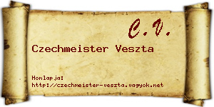Czechmeister Veszta névjegykártya
